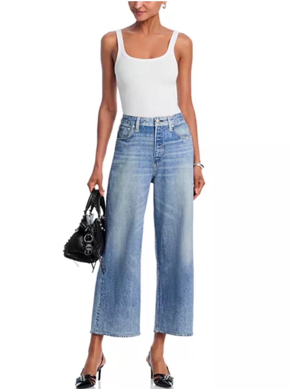 Rag & Bone Miramar Andi High Rise Wide Leg Cotton Terry Sweatpant Jeans